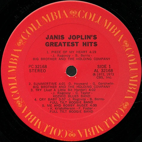 Janis Joplin - Janis Joplin's Greatest Hits