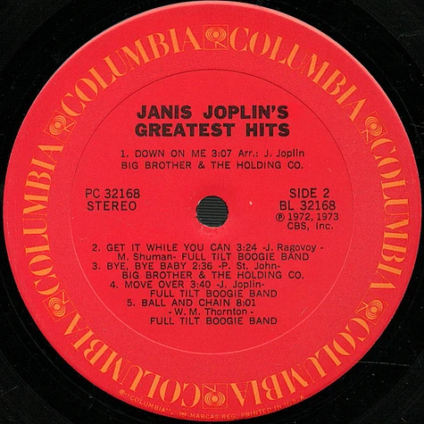 Janis Joplin - Janis Joplin's Greatest Hits