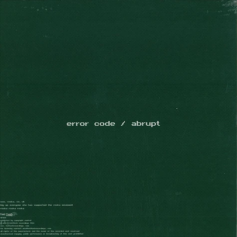 Roska - Error Code / Abrupt