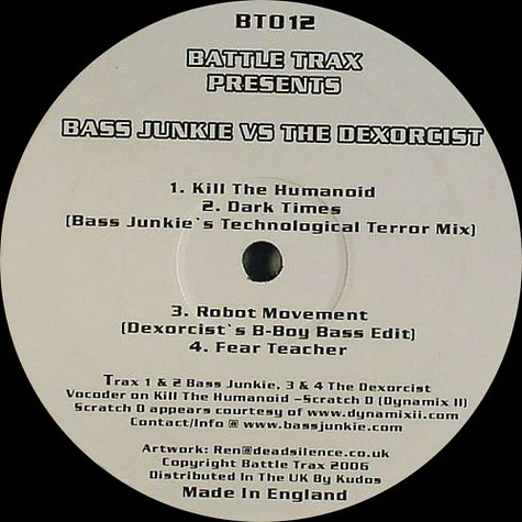 Bass Junkie vs The Dexorcist - Battle Cry EP