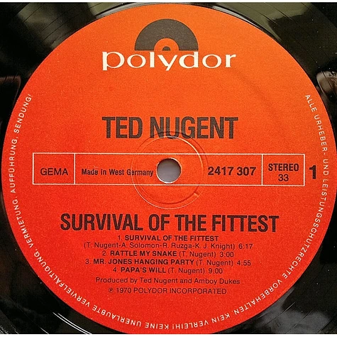 Ted Nugent - Survival Of The Fittest - Live