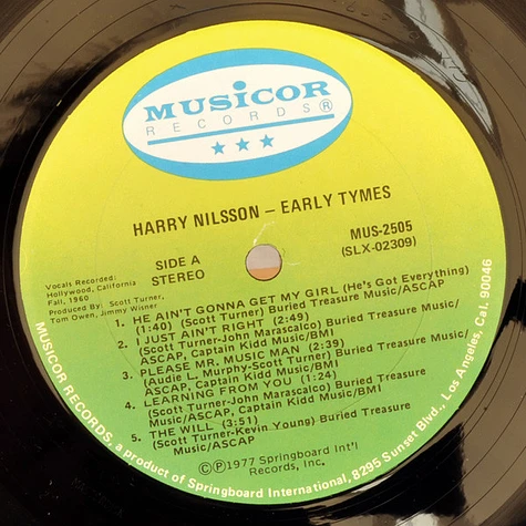 Harry Nilsson - Early Tymes