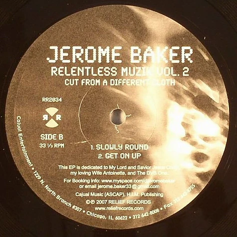 Jerome Baker - Relentless Muzik Vol. 2: Cut From A Different Cloth