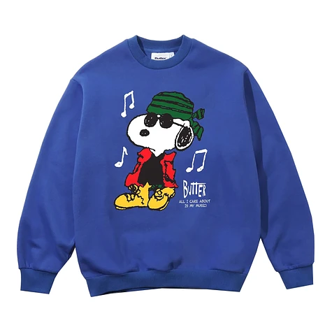 Butter Goods x Peanuts - Music Crewneck