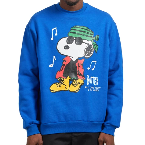 Butter Goods x Peanuts - Music Crewneck