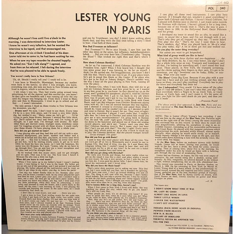 Lester Young - Lester Young In Paris