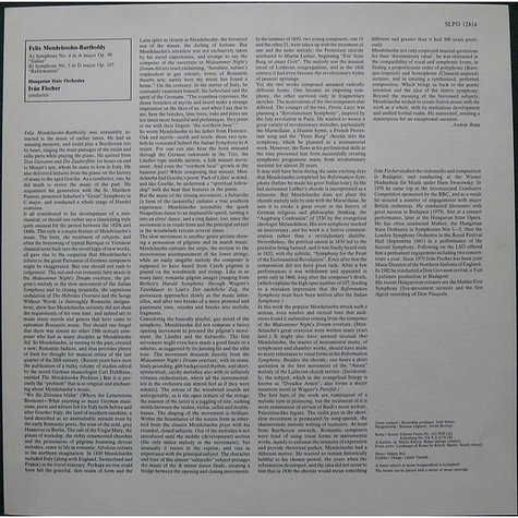 Felix Mendelssohn-Bartholdy, Hungarian State Orchestra, Ivan Fischer - Symphony No.4 <<Italian>>, Symphony No.5 <<Reformation>>