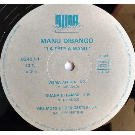 Manu Dibango - La Fete A Manu