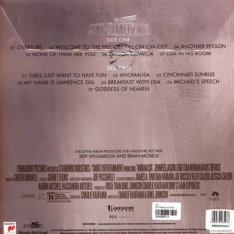 V.A. - OST Anomalisa Carter Burwell Limited Silver Vinyl Edition