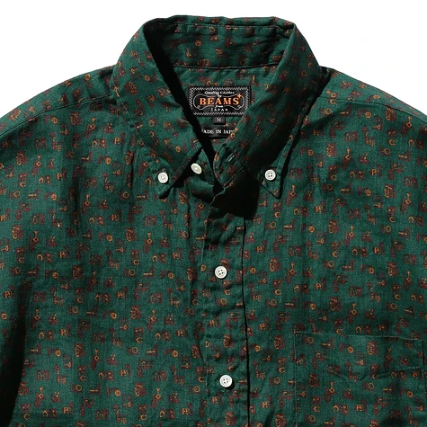 Beams Plus - B.D. Classic-Fit Linen Print
