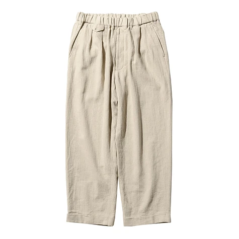 Beams Plus - 2 Pleats Relax Trousers Linen Cotton