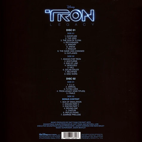 Daft Punk - OST Tron: Legacy Glow In The Dark Cover Transparent & Blue Vinyl Edition