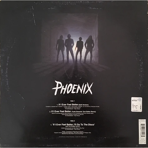 PHOENIX \"IF I EVER FEEL BETTER\"12” Phoenix – If I Ever Feel Better – Vinyl (12
