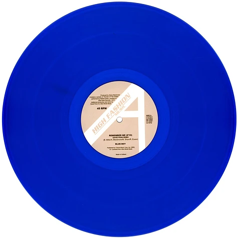 Blue Boy - Remember Me (Remixes) 2025 Clear Blue Vinyl Repress