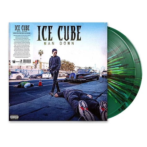 Ice Cube - Man Down HHV Exclusive Limited Deluxe Green / Black Splatter Vinyl Edition