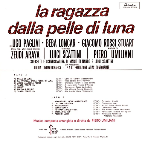 Piero Umiliani - OST La Ragazza Dalla Pelle Di Luna - Vinyl LP