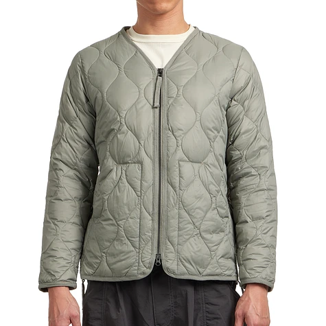 TAION - Military V Neck W-Zip Down Jacket (Dark Sage Green) | HHV