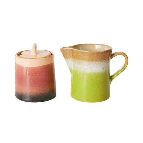HKLIVING - 70s Ceramics: Milk Jug & Sugar Pot