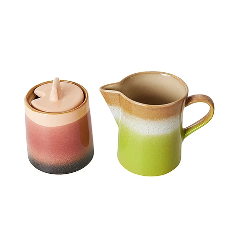 HKLIVING - 70s Ceramics: Milk Jug & Sugar Pot