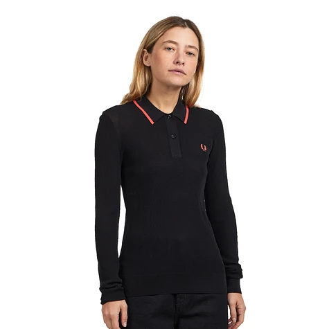 Fred Perry - Rib Knitted Shirt (Black) | HHV