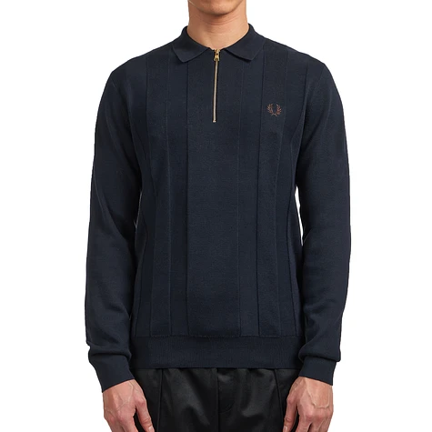 Fred Perry - Tonal Stripe Knitted Polo Shirt