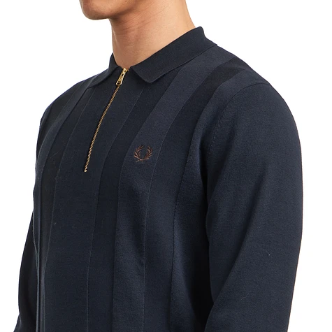Fred Perry - Tonal Stripe Knitted Polo Shirt