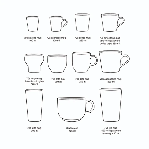 HKLIVING - Artist Ceramics Coffee Cups (Set of 4)