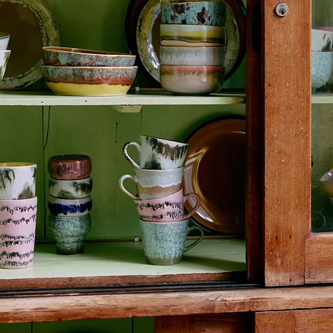 HKLIVING - 70s Ceramics: Cappuccino Mugs (Set of 4) (Dada)