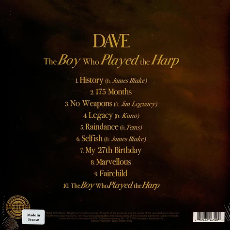 Dave - The Boy Who Played The Harp Yellow Vinyl Edition - Vinyl