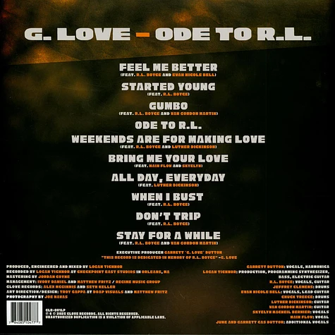 G. Love & Special Sauce - Ode To R.L. Black Friday Record Store Day 2025 Edition