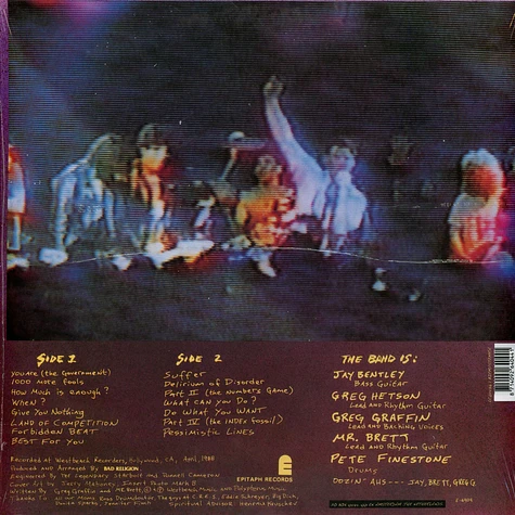 Bad Religion - Suffer Exclusive 375 Turquoise Edition - Vinyl LP