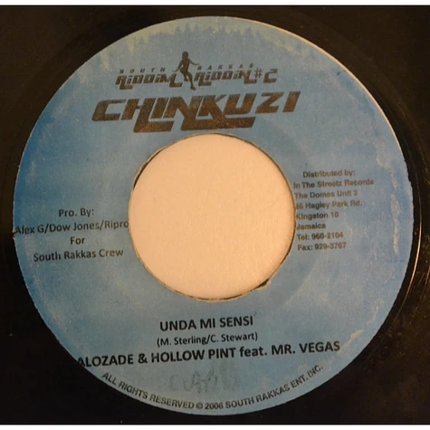Alozade & Hollow Point Feat. Mr. Vegas - Unda Mi Sensi - Vinyl 7 ...