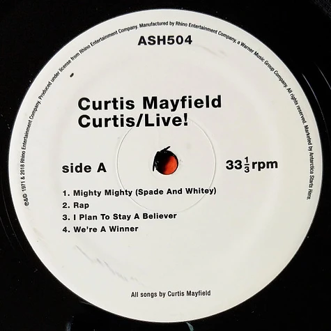 Curtis Mayfield - Curtis / Live!