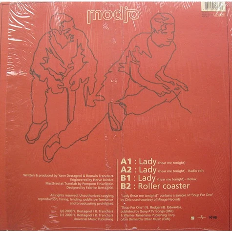Modjo - Lady (Hear Me Tonight) - Vinyl 12