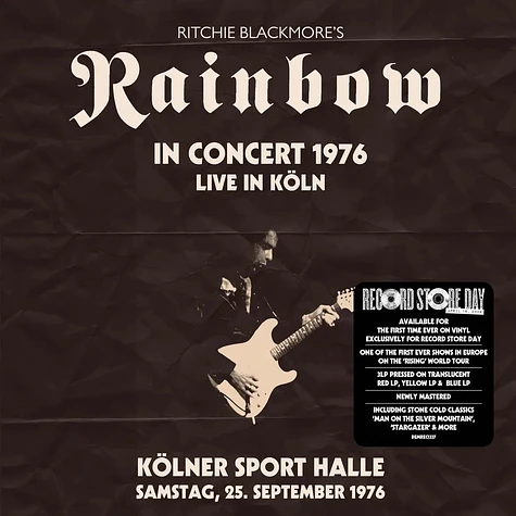 Ritchie Blackmores Rainbow - Live From Köln 1976 Record Store Day