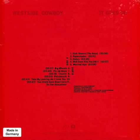 Westside Cowboy - It Goes On Black Vinyl Edition