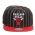 Mitchell & Ness - Chicago Bulls NBA Double Pinstripe Snapback Cap
