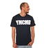 YMCMB - White Print on Navy T-Shirt