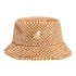 Faux Fur Bucket Hat (Tan Check)