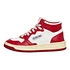 Autry Medalist Mid (Leather / Leather White / Red)