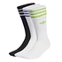 Solid Crew Sock (Pack of 3) (Black / White / Purlpe Rush)