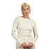 Women Organic Rib LS T-Shirt (Ivory White)