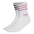 Mid Cut Glitter Crew Sock (Pack of 2) (White / Bliss Pink / Black)