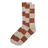 Checkered Socks (Sand Brown)