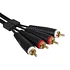 UDG - Ultimate Audio Cable Set RCA - RCA Black Straight 3m