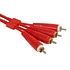 UDG - Ultimate Audio Cable Set RCA - RCA Red Straight 3m