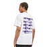 S/S Ink Bleed T-Shirt (White / Tyrian)