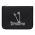 Canvas Graphic Zip Wallet (Safety Pin Embroidery / Black / White)