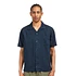 Linen Short Sleeved Shirt (Navy Blue)