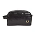 Coated Polyester Wash Bag (Black / Gold)